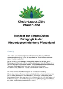 Konzept tiergestützte Pädagogik